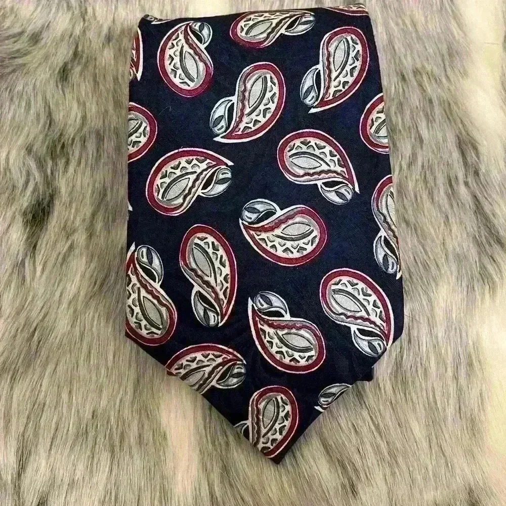 Vintage Christian Dior Monsieur Paisley Silk Tie Neck‎ Tie OS